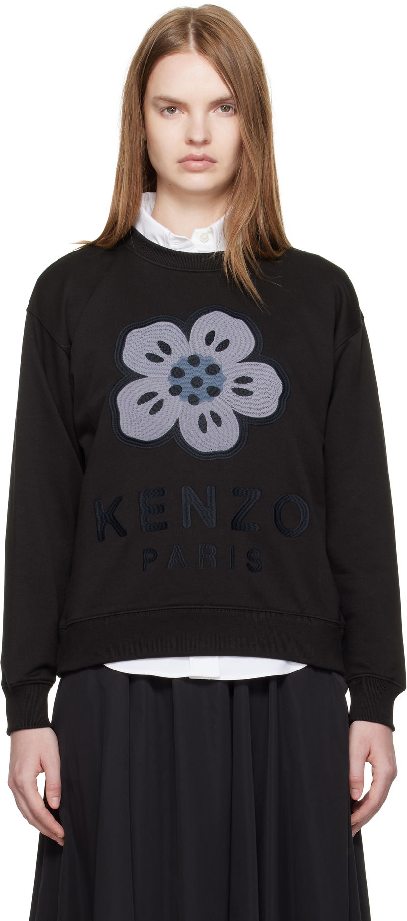 Mikina KENZO Kenzo Paris 'Boke Flower' Embroidered Sweatshirt Čierna | FF62SW2554MF