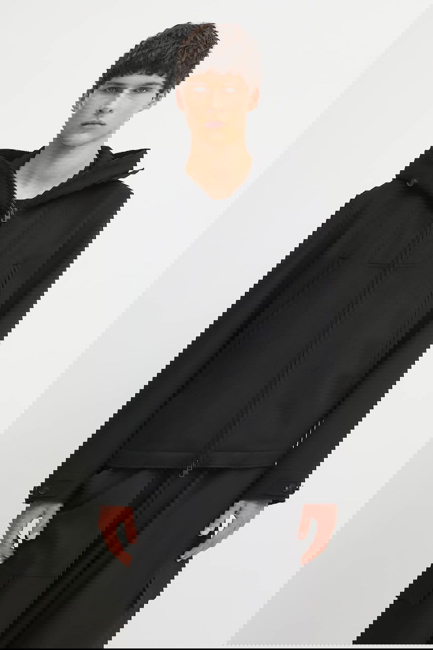Bunda Y-3 Y-3 Bonded Melton Hooded Jacket Čierna | JX4821, 0