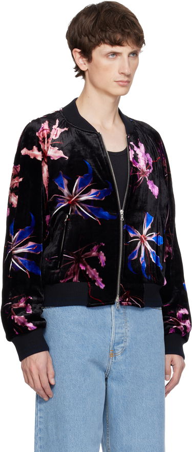 Bomber bunda Dries Van Noten Dries Van Noten Floral-print Velvet Bomber Jacket Rôznofarebný | 252-020523-2003, 1