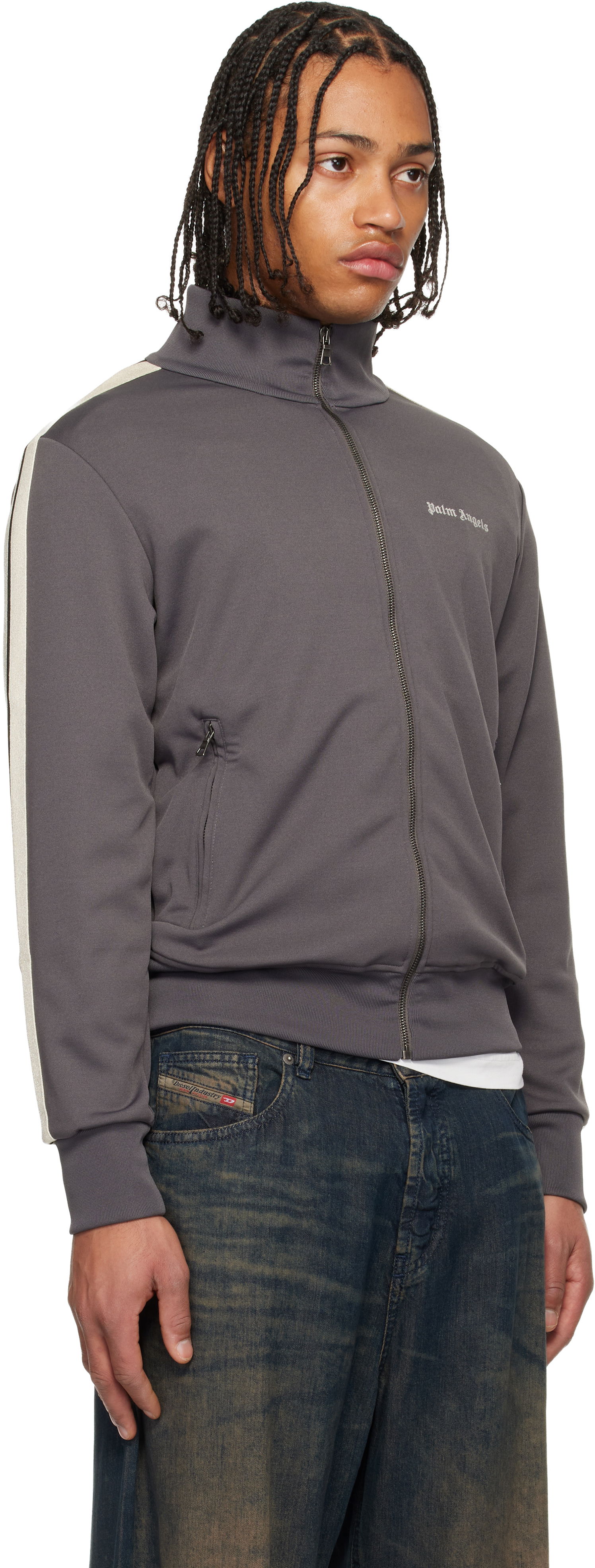 Bunda Palm Angels Classic Logo Track Jacket Šedá | PMBD058F25FAB0030703, 1