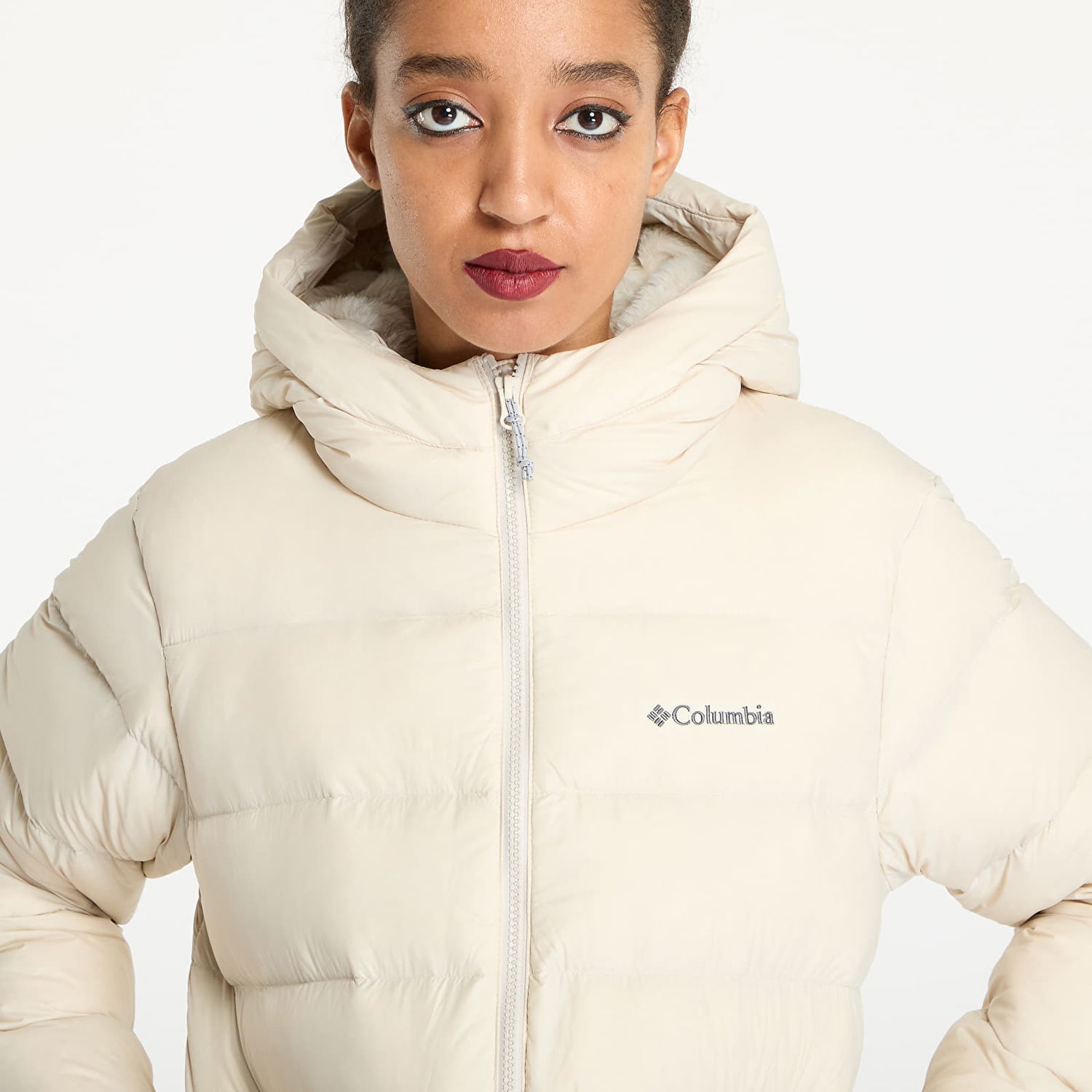 Prešívaná bunda Columbia Harmony Falls Hooded Down Jacket Dark Stone Béžová | 2085372278, 1