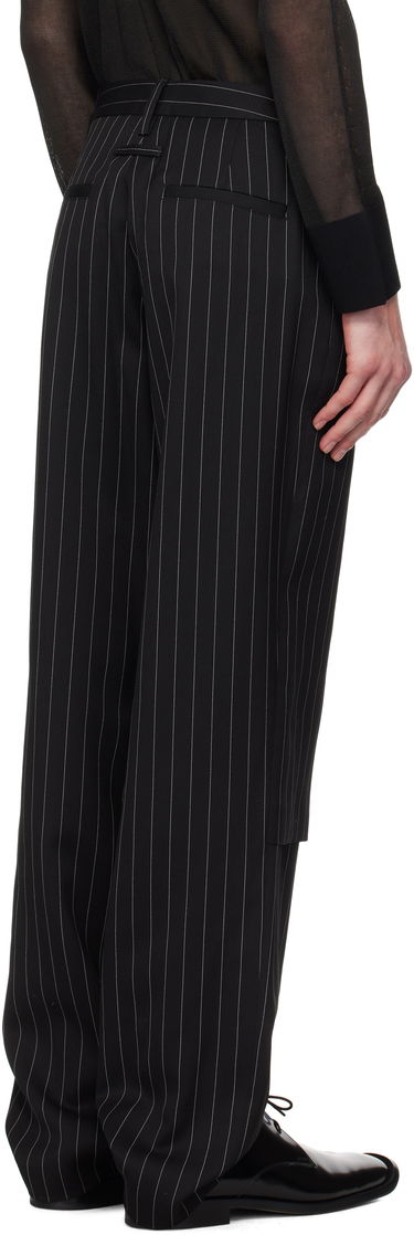 Nohavice Jean Paul Gaultier Jean Paul Gaultier 'The Lace-Up Suit' Pinstripe Trousers Čierna | 25/33-F-PJ010-C074-0001, 2