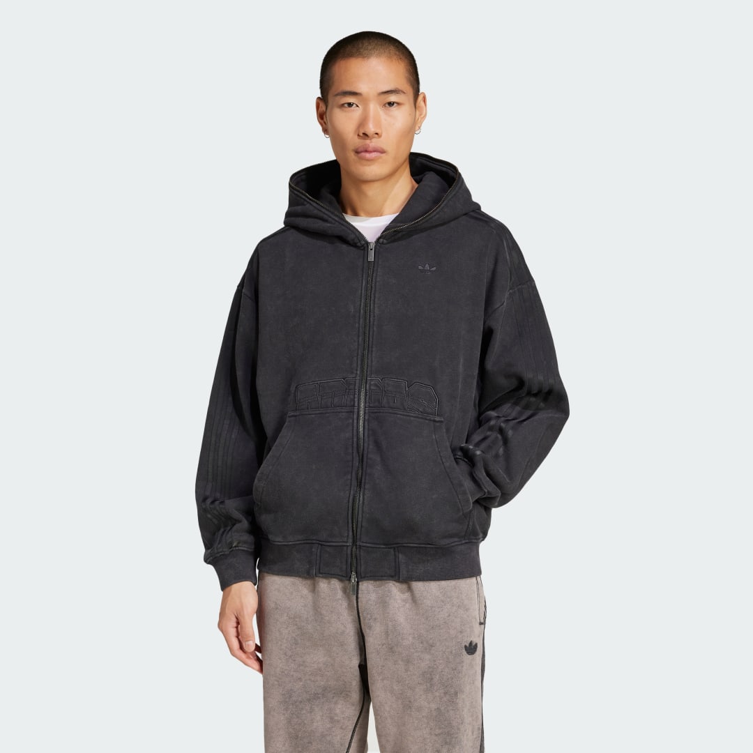 Mikina adidas Performance Adilenium Season 3 Graphic Full-Zip Hoodie Čierna | JZ5638, 0