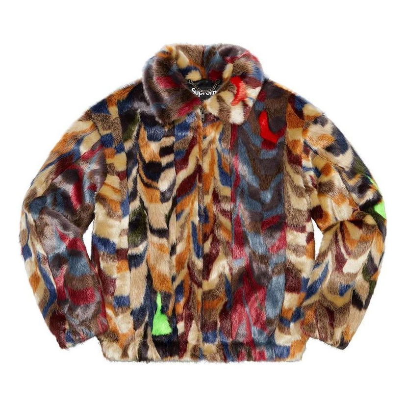 Bomber bunda Supreme Faux Fur Bomber Jacket Rôznofarebný | SUP-FW22-521