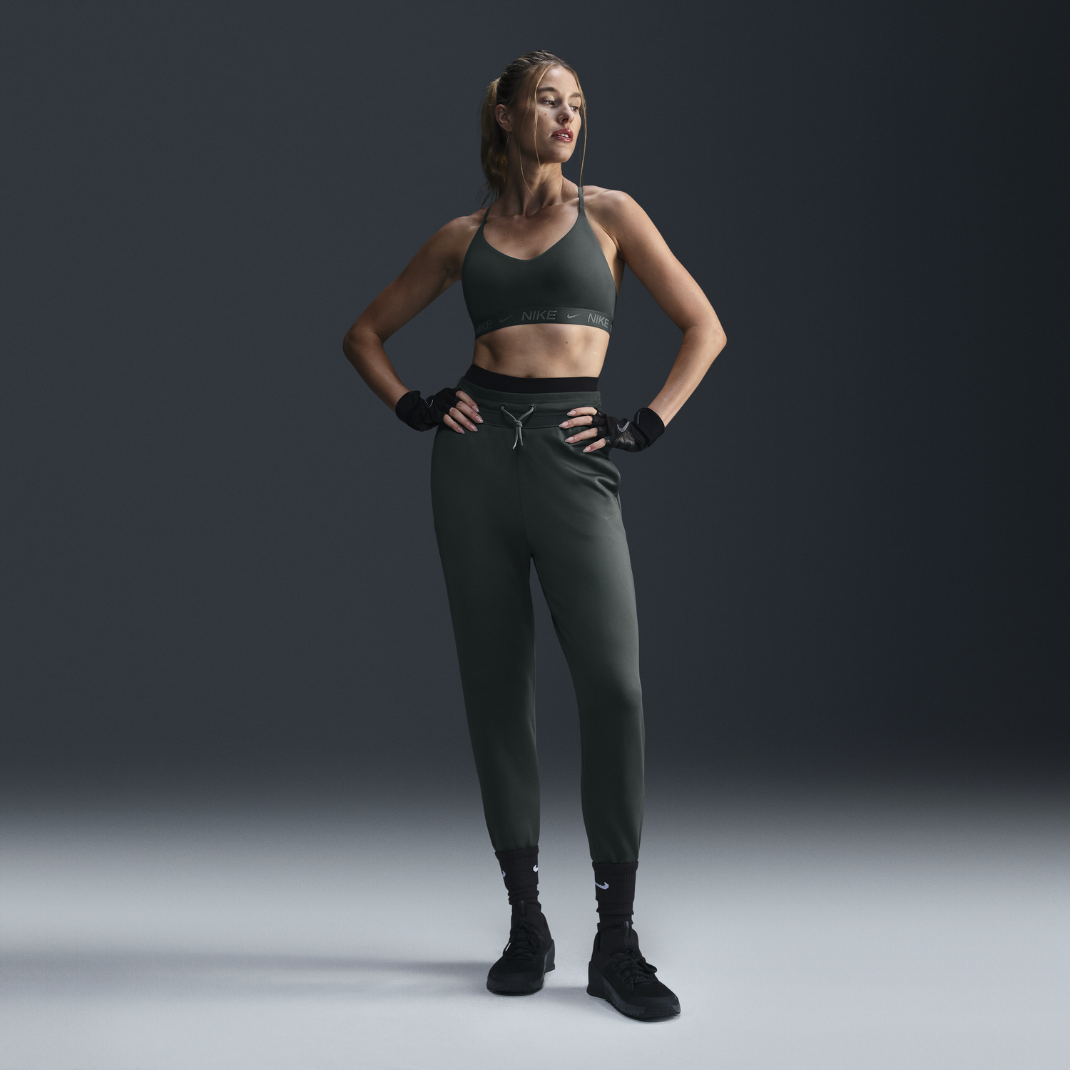 Tepláky Nike 7/8 Running Pants Therma-FIT One Zelené | FB5431-338, 0
