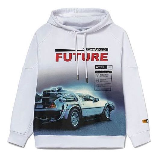 Mikina Li-Ning Li-Ning x Back To The Future Print Pullover Hoodie Biela | AWDRB01-3
