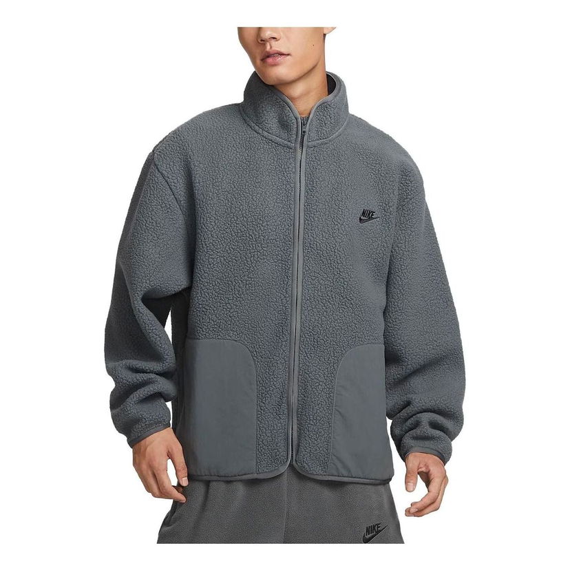 Sveter Nike Club Fleece Winterized Jacket Šedá | FB8387-068