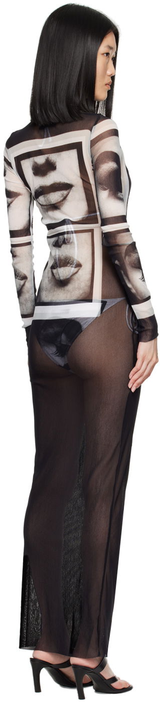 Šaty Jean Paul Gaultier 'The Eyes And Lips' Maxi Dress Čierna | 24/30-F-RO251-T553-000201, 2