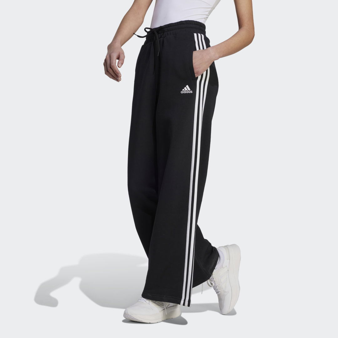 Essentials 3-Stripes French Terry Wide Joggers