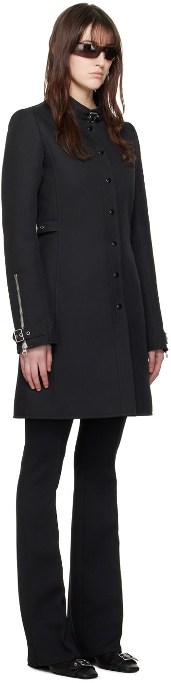 Kabáty Courrèges Buckle Detail Coat Čierna | 124CMA137PL0077, 1