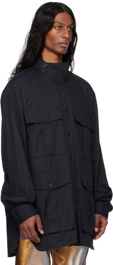 Košeľa Dries Van Noten Dries Van Noten Twill Overshirt Čierna | 251-020731-1147, 1