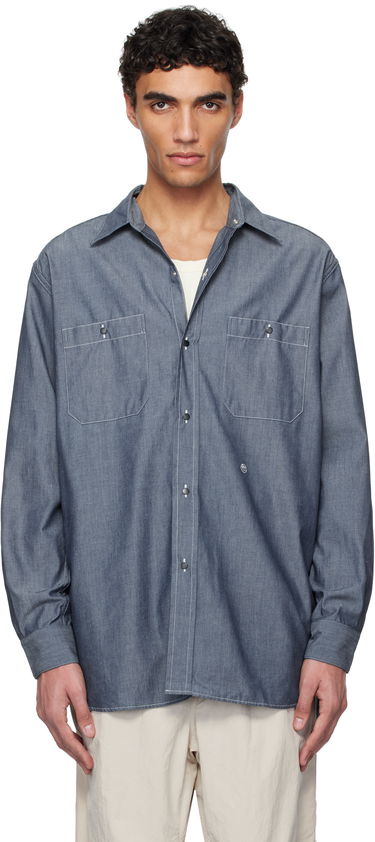 Košeľa NANAMICA nanamica Regular Collar Chambray Shirt Modrá | S25SG111U, 0