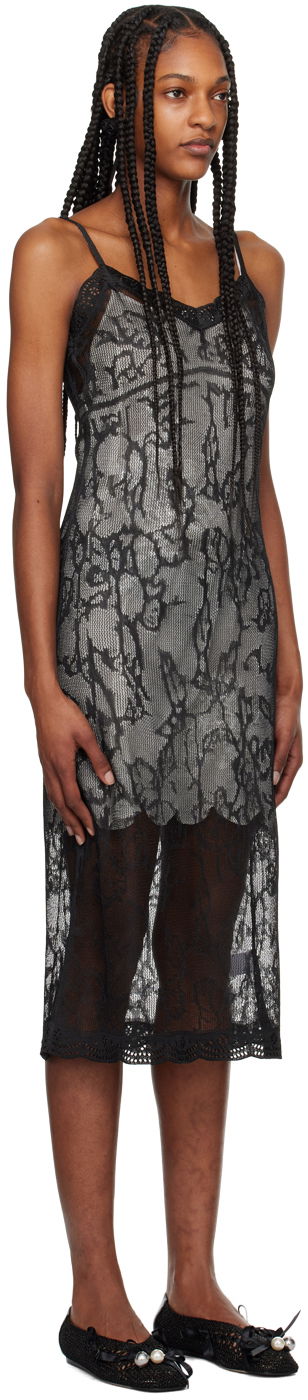 Šaty Simone Rocha Simone Rocha Floral Lace Midi Slip Dress Ružová | SHMK3 0645, 4