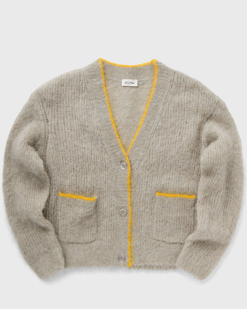 Sveter American Vintage BYMI Cardigan Knitwear Šedá | BYM19AH24-BRUMEUX-CHINE