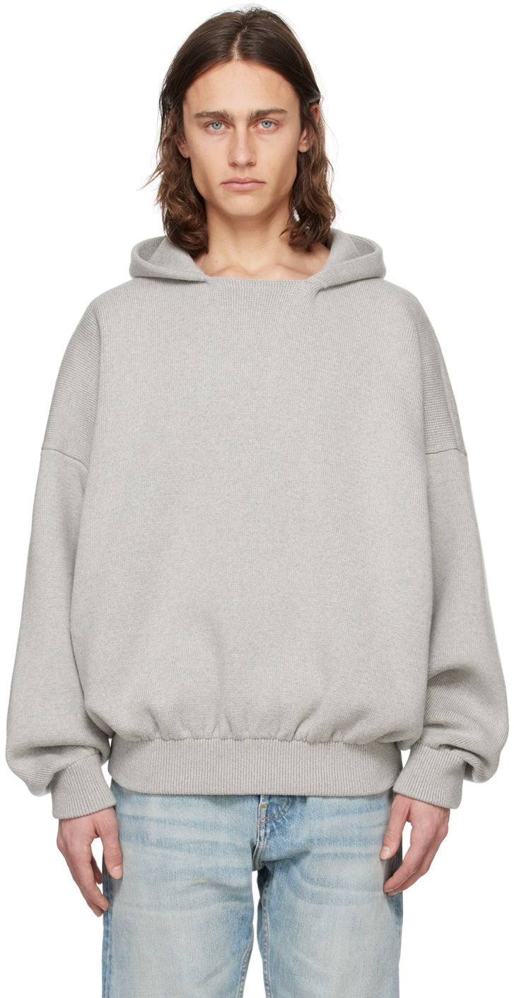 Gray Jacquard Hoodie