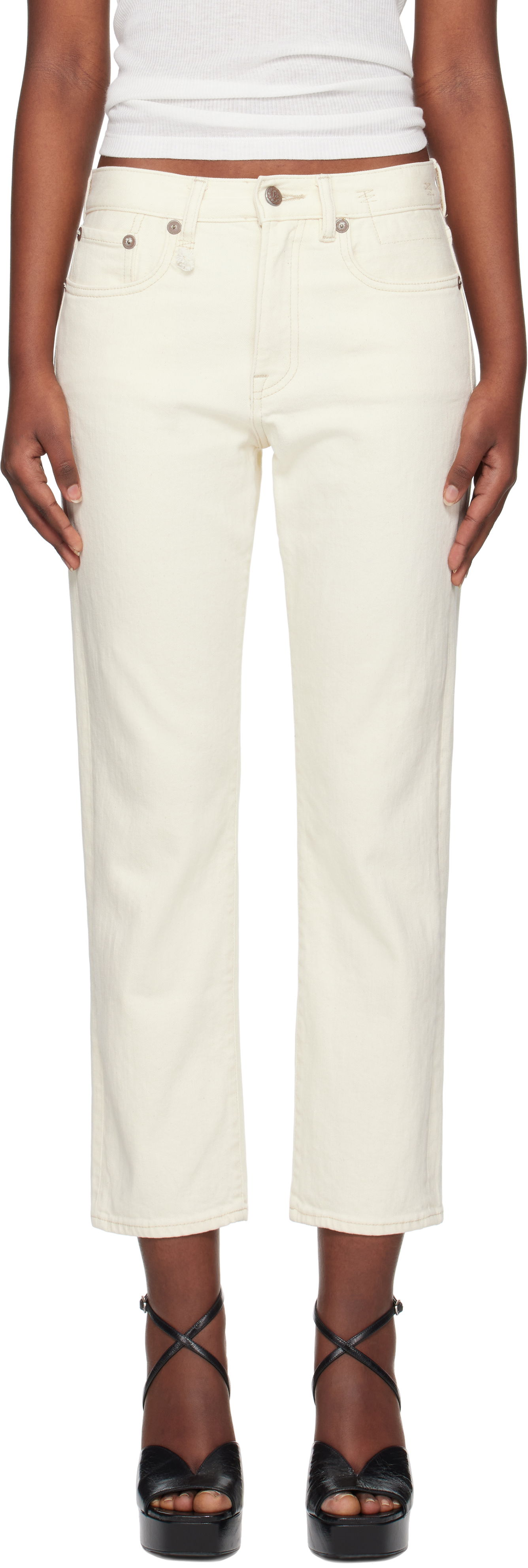 Džínsy R13 R13 Romeo Cropped Jeans Biela | R13WD103-D282A, 0