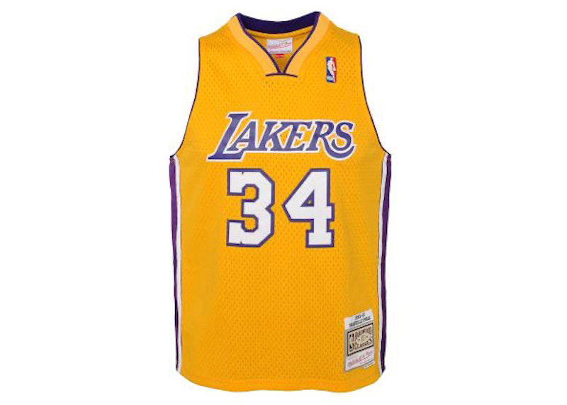 Dres Mitchell & Ness Mitchell & Ness Los Angeles Lakers Shaquille O'Neal 1999-00 Swingman Jersey Žltá | 9N2B7BHM0-LAKSO-Y99, 0