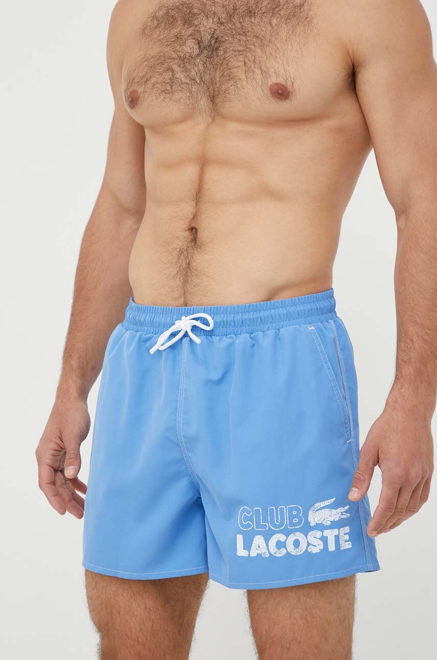 Plavky Lacoste Quick Dry Swim Trunks with Integrated Lining Modrá | MH5637, 0