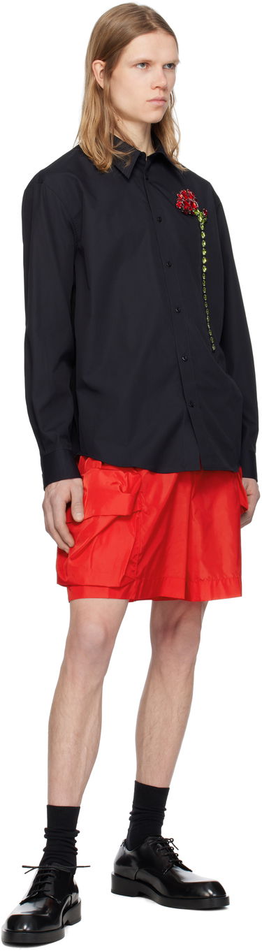 Šortky Simone Rocha Simone Rocha Cargo Flap Pocket Drawstring Shorts Červená | 4135 1067, 3