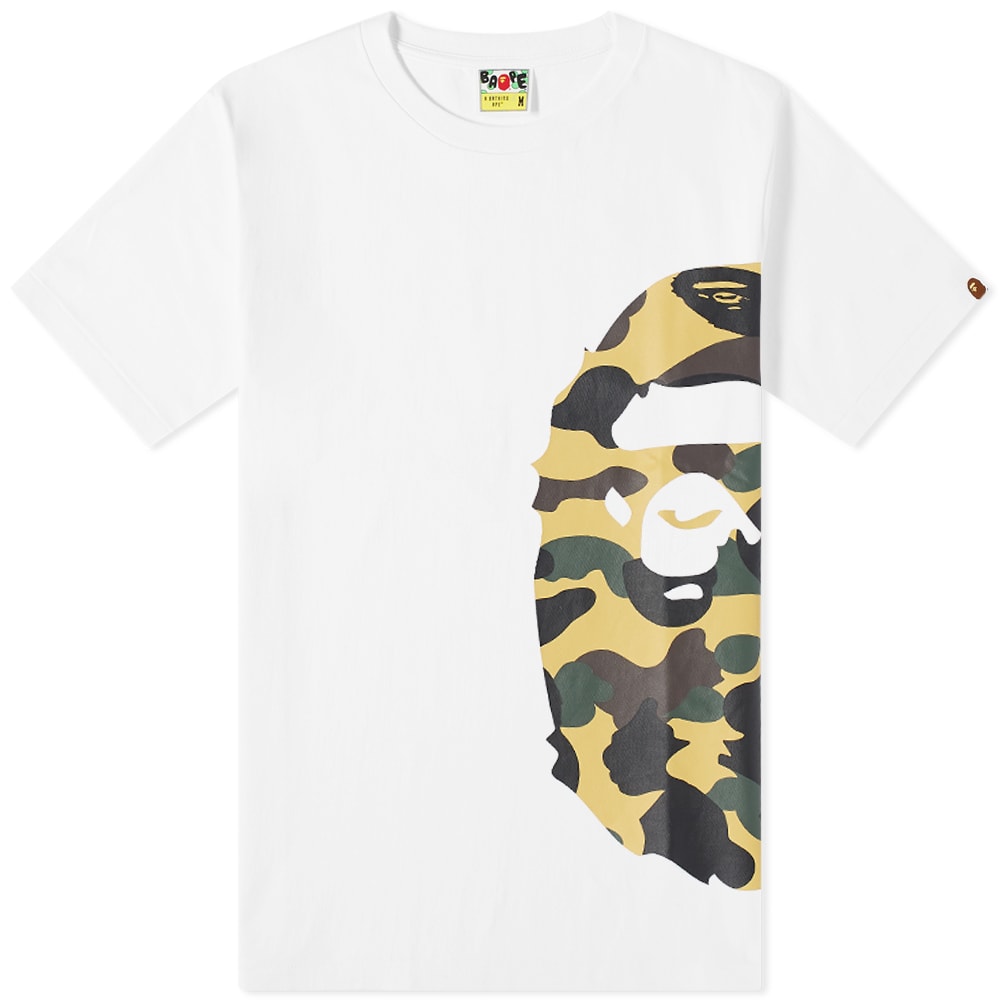 Tričko BAPE A Bathing Ape 1st Camo Side Big Ape Head Tee Biela | 001TEI801010M-WYE, 0