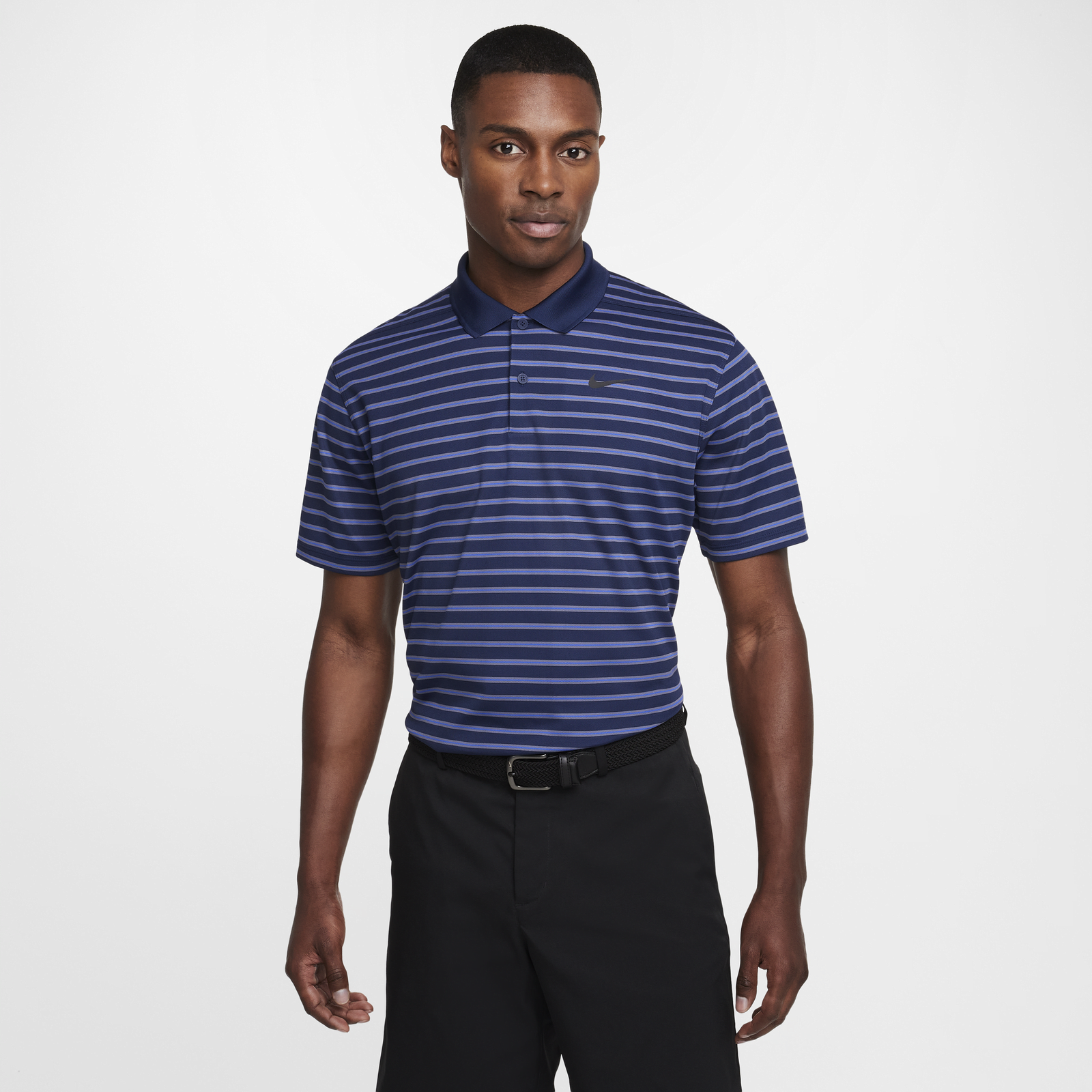 Striped Golf Polo Shirt