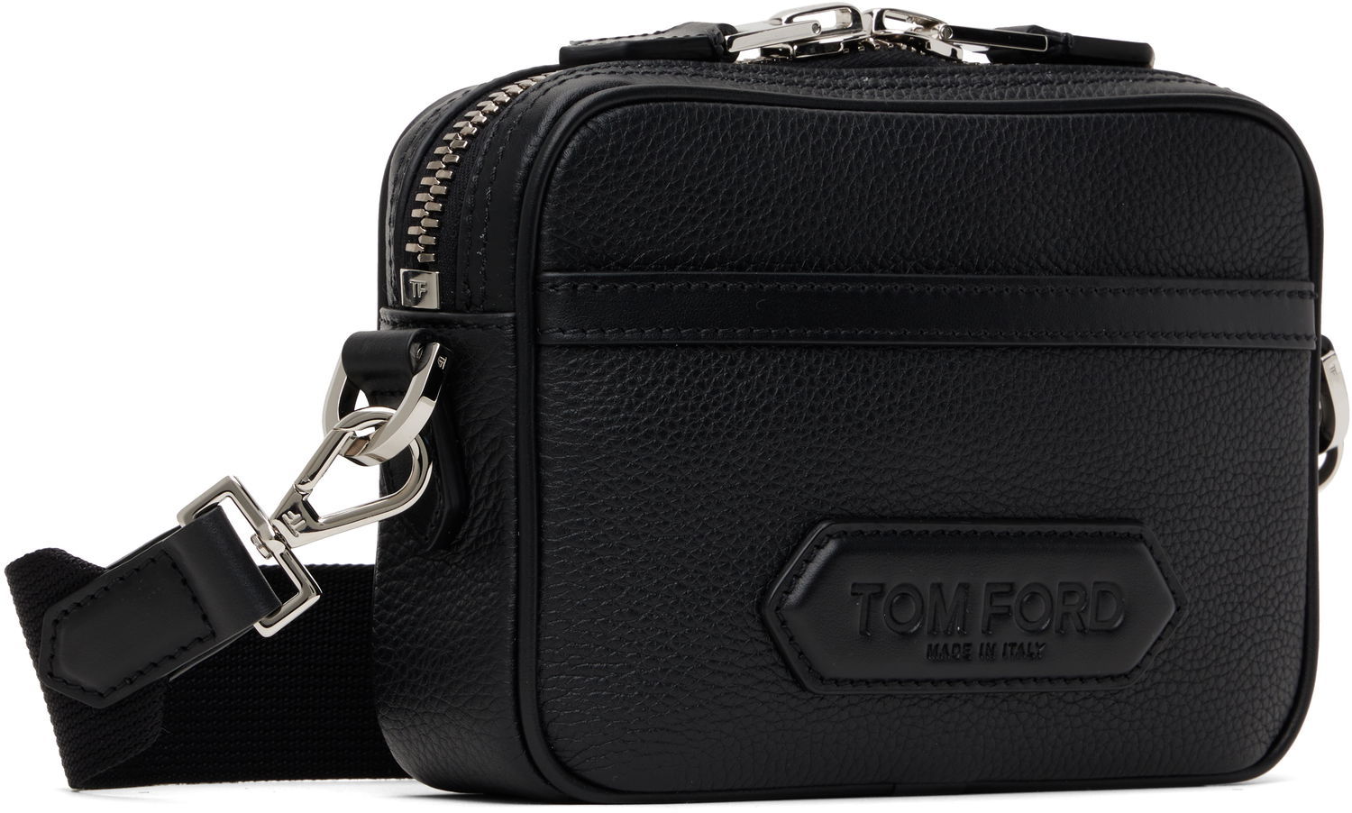 Taška cez rameno Tom Ford Tom Ford Soft Grain Leather Mini Messenger Bag Čierna | H0655-LCL213S, 1