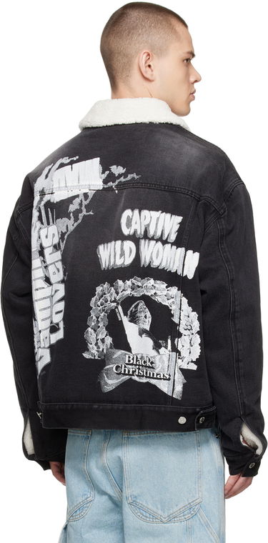 Bunda We11done Oversized Faux-Shearling Jacket Čierna | WD-DJ3-22-378-U-BK, 2