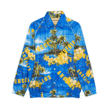 Bunda Gucci Printed Nylon Jacket Modrá | 694137 ZAJI0 4216, 0