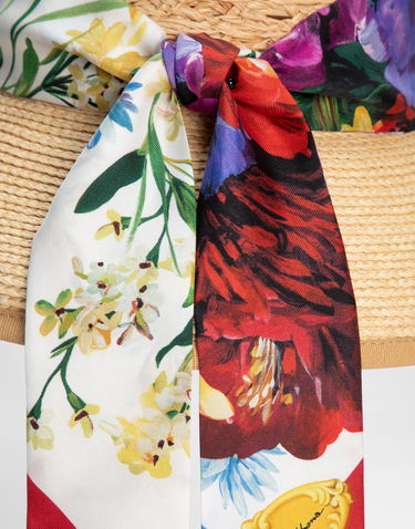 Klobúk Dolce & Gabbana Dolce & Gabbana Raffia Floral-Print Ribbon Hat Béžová | FH676AGDDBUS9000, 2