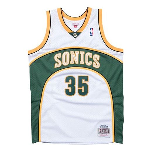 Dres Mitchell & Ness Mitchell & Ness Sonics Kevin Durant Jersey Biela | SMJYGS18211-SSUWHIT07KDU