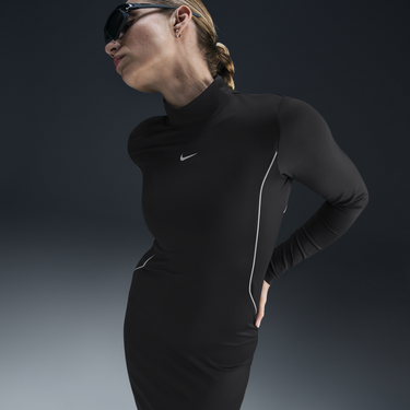 Šaty Nike Long Sleeve Dress Čierna | HQ3752-010, 2