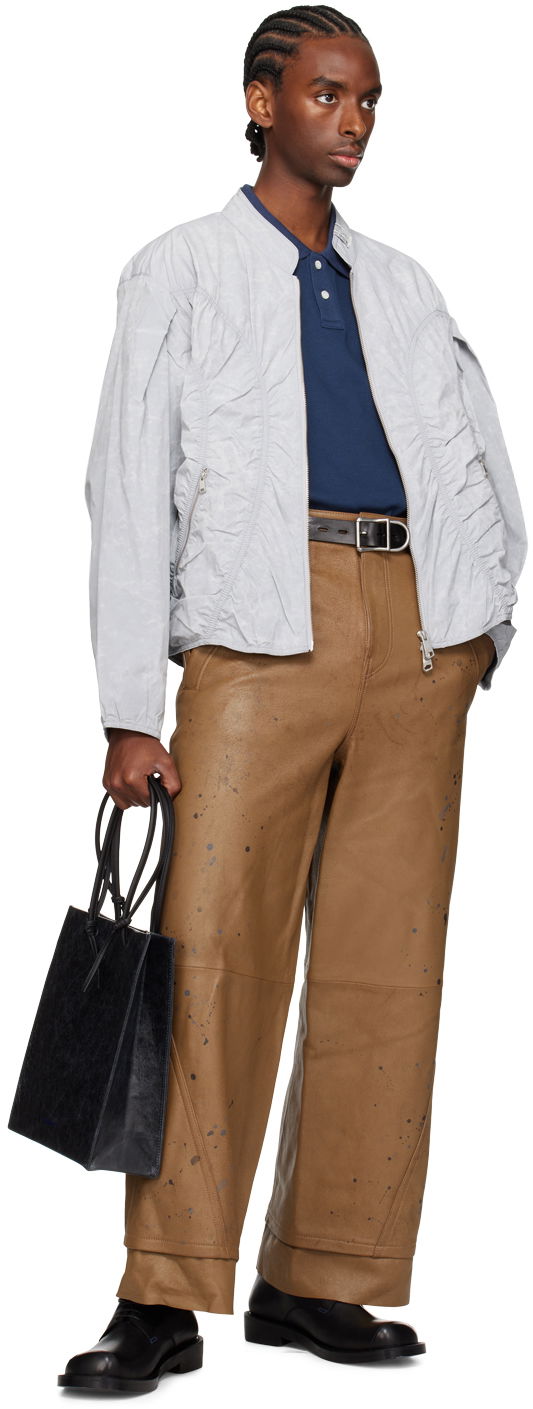 Ruched Bomber Jacket
