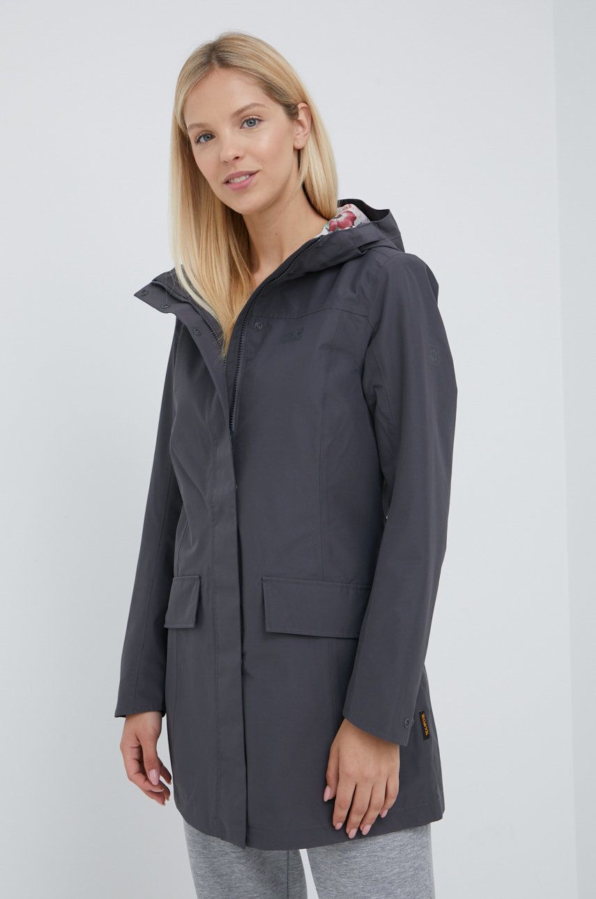 Vetrovka Jack Wolfskin Cape York Paradise Jacket Šedá | 1111244.6168, 0