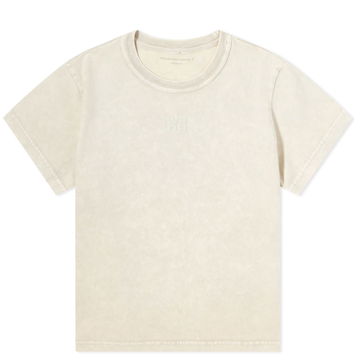 Tričko Alexander Wang Puff Paint Logo Essential Shrunken Tee Béžová | 4CC3221358-078, 0