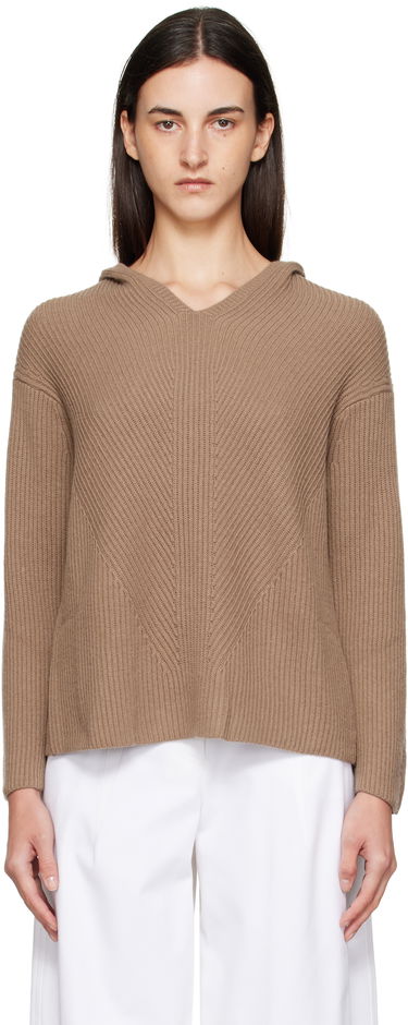 Mikina Max Mara Max Mara Falcone Knit Hoodie Hnedá | 2529366031600, 0