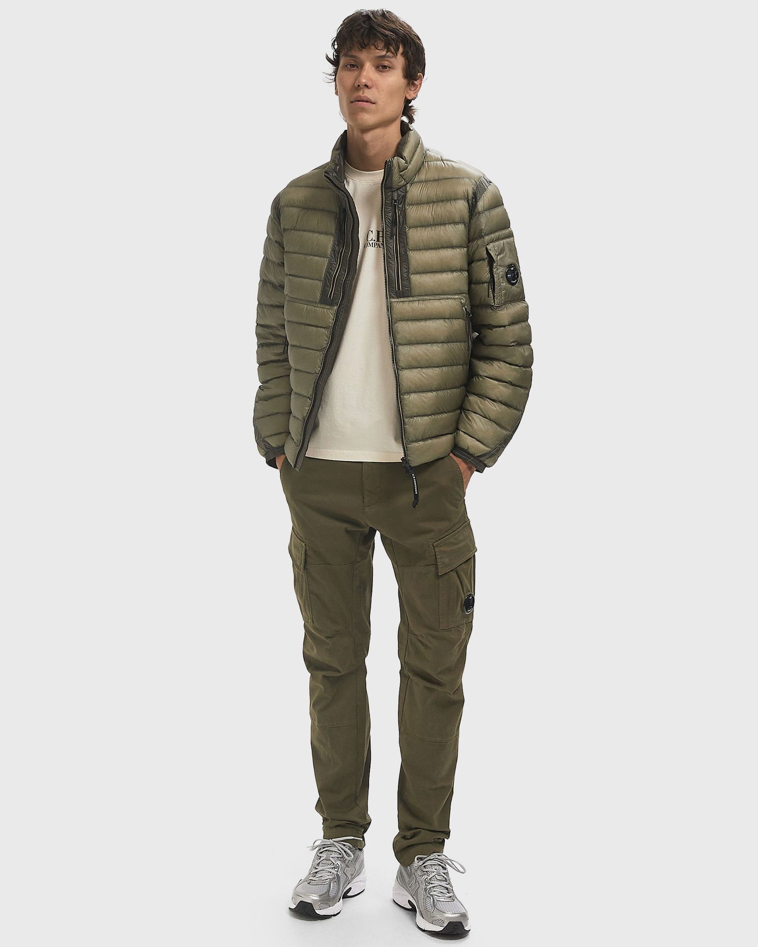 Prešívaná bunda C.P. Company Medium Padded Jacket Zelené | 19CMOW030A110416A-356, 1