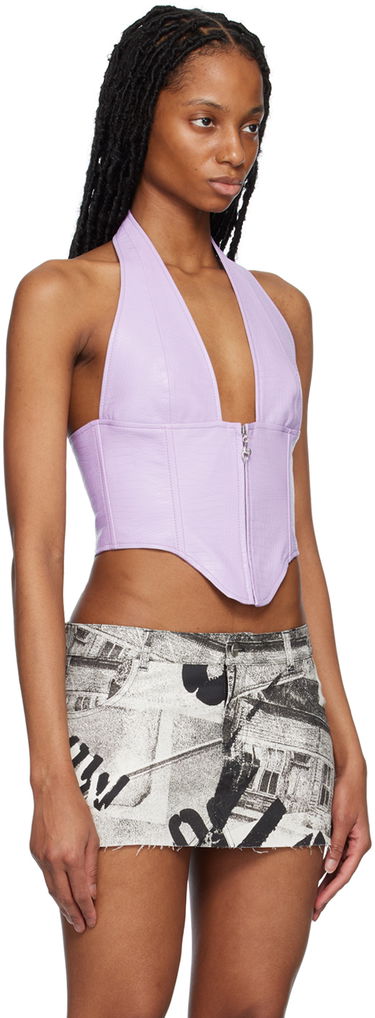 Tielko Miaou Miaou Hannah Jewett Edition Mara Halter Corset Top Fialová | 7087VLLIL, 1