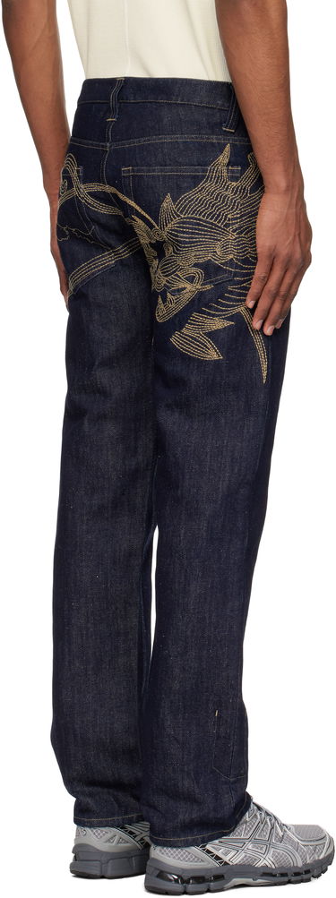 Džínsy Maharishi Maharishi 6060 Dragon Hemp Denim Jeans Modrá | 6060, 2
