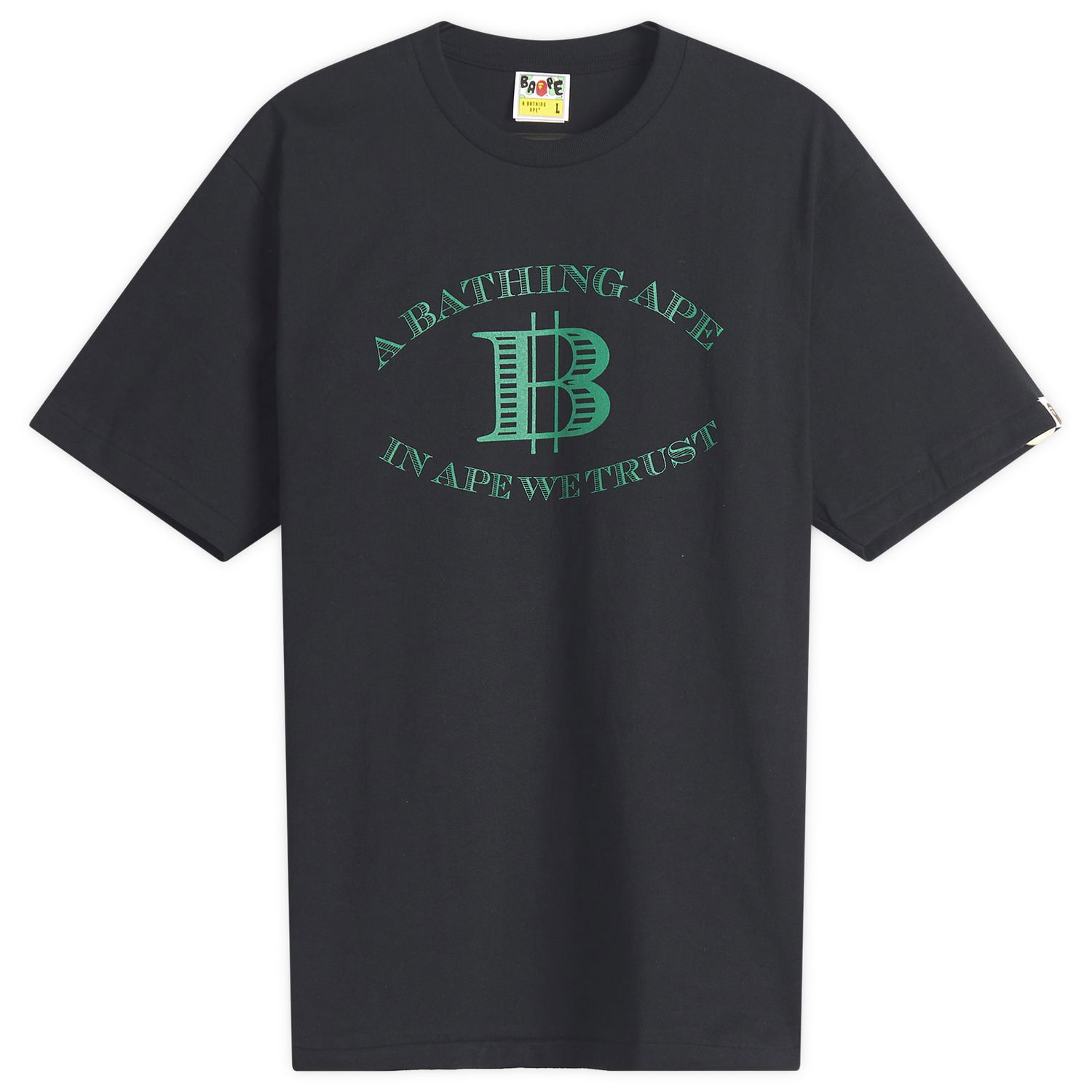 Tričko BAPE A Bathing Ape Money B Logo T-Shirt, Size Large Čierna | 001TEL301058M-BLK, 1