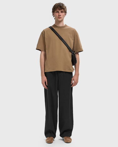Nohavice AMI Elasticated Waist Trousers Čierna | HTR827.WV0066-020, 2