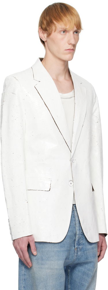 Bunda Maison Margiela MM6 Maison Margiela Painted Blazer Biela | SH2BN0010 M35437, 1