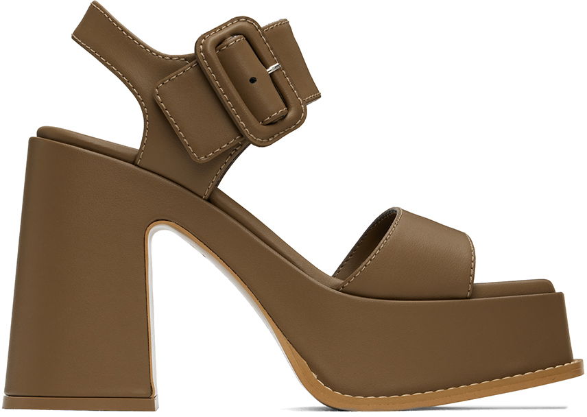 Tenisky a topánky Stella McCartney Skyla Buckled Platform Sandals Hnedá | 810394AP0AL0, 0
