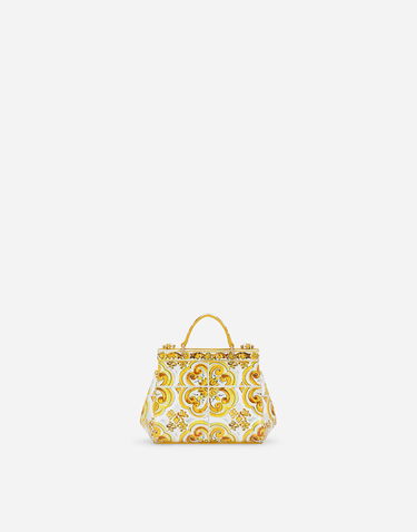 Kabelka Dolce & Gabbana Dolce & Gabbana Sicily Polished Calfskin Bag With Majolica Print Žltá | EB0003AQ975HG3OB, 3
