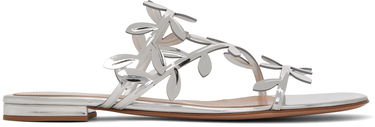Tenisky a topánky Gianvito Rossi Flavia 05 Leaf Detail Slide Sandals Metalická | G15680-05RIC-MET, 0