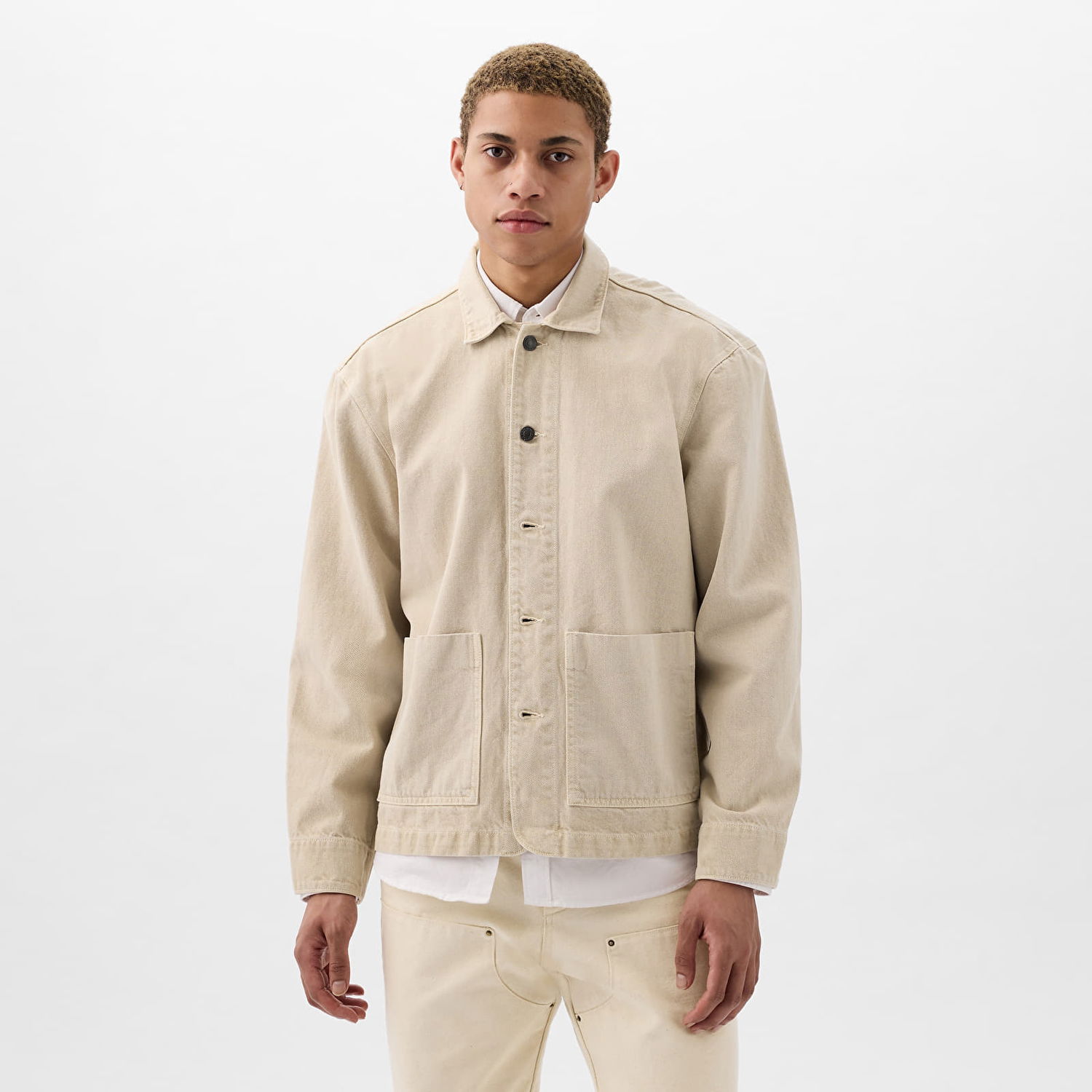 Bunda GAP Denim Chore Jacket Fresh Praline Béžová | 881107-00, 0