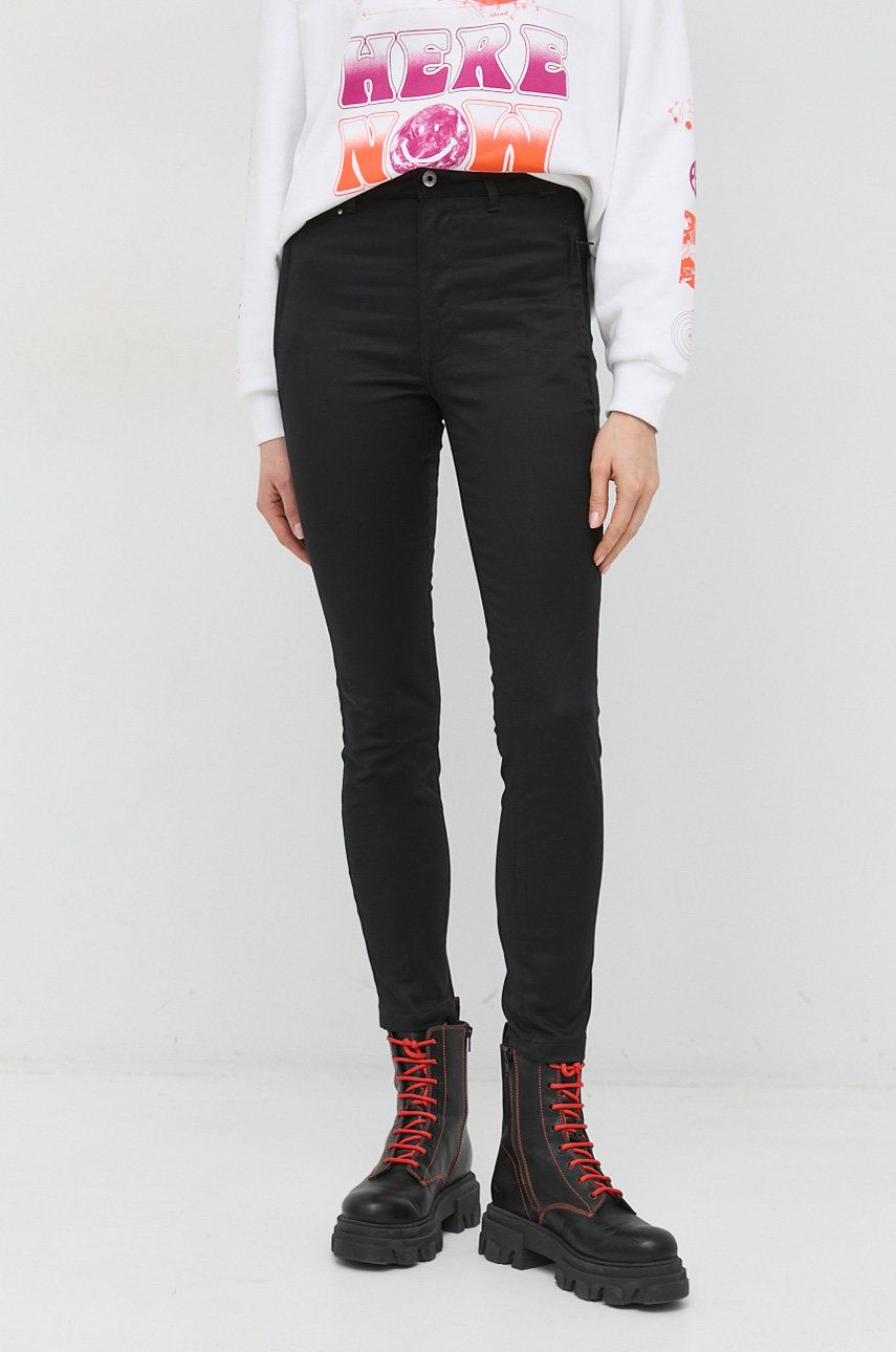 Nohavice G-Star Raw High Waist Trousers Čierna | D22892.C105, 0