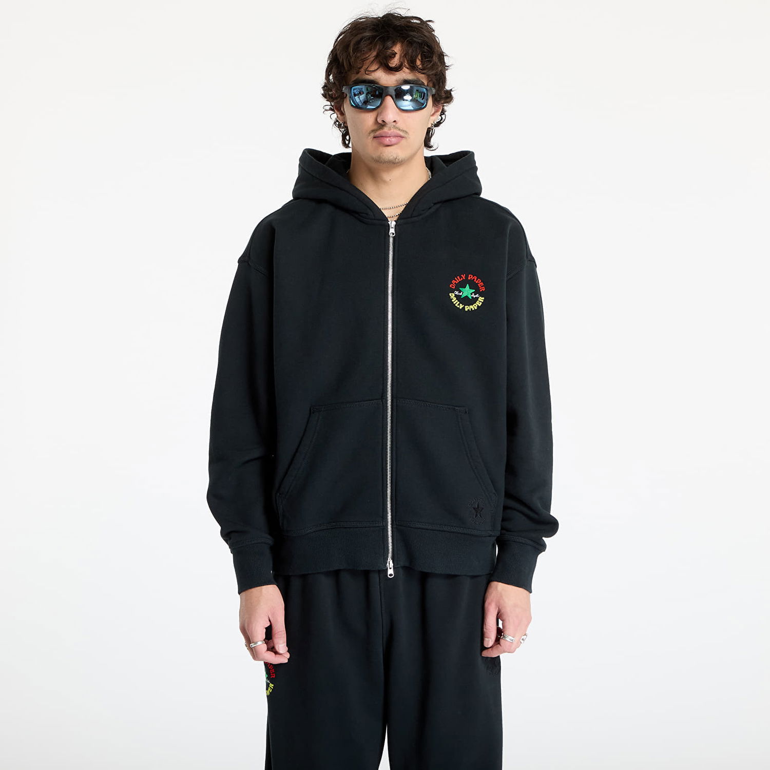 Mikina Converse Converse x Daily Paper Full Zip Hoodie Čierna | 10027826-A01, 0