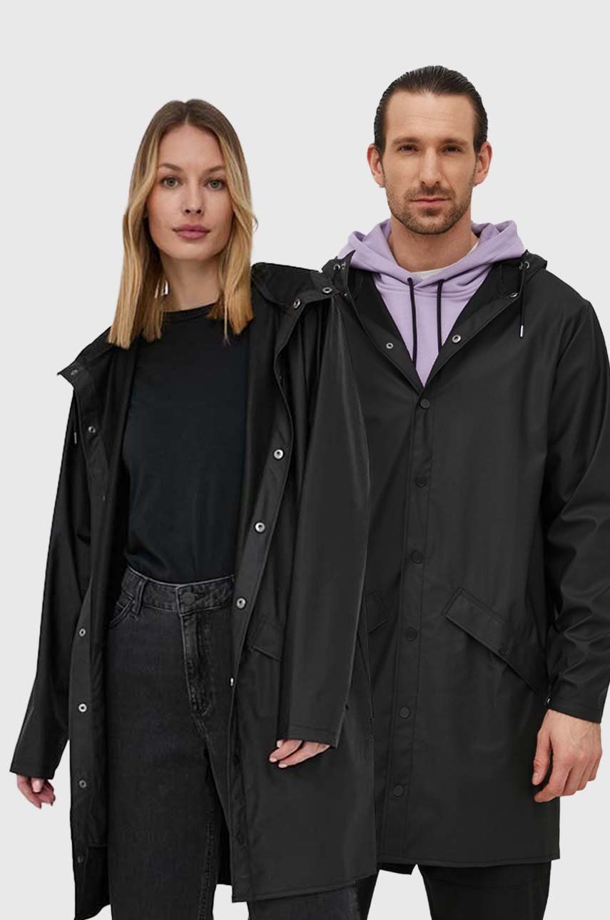 Bunda Rains Long Jacket Čierna | 12020.01, 0