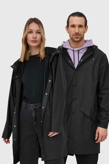 Bunda Rains Long Jacket Čierna | 12020.01, 0