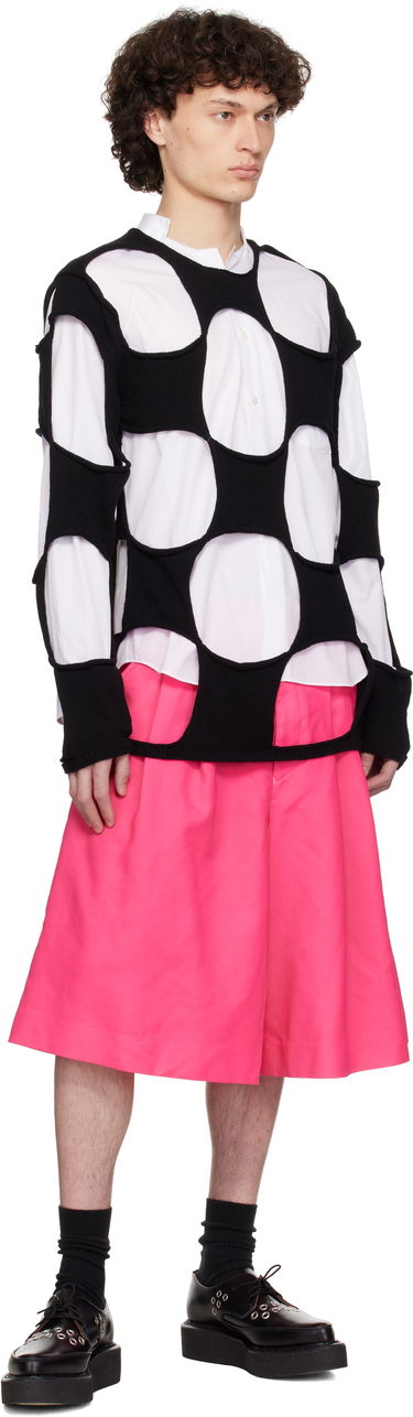 Sveter Comme des Garçons Homme Plus Cotton Code Intarsia B Pattern Crewneck Sweater Čierna | PO-N012-051, 3